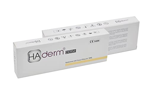 HAderm - Gel hialurónico Dermal Filler,para el tratamiento de labios y arrugas, 1 x 1,0 ml