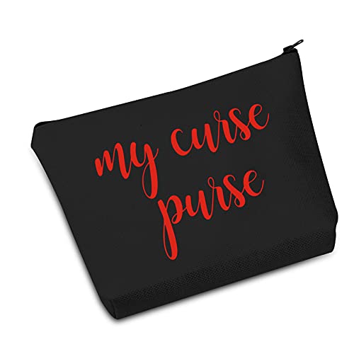 My Curse Purse - Bolsa de tampones para maquillaje, bolsa de maquillaje para cosméticos de viaje, bolsa de aseo para mujeres y niñas (My maldita monedero negro), My Curse Purse B Eu