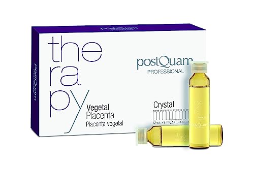 PostQuam - Pack Ampolletas de Placenta Vegetal para el Pelo | Estimula la Circulación y Previene la Caída del Cabello - 12 Ampollas de 9 ml