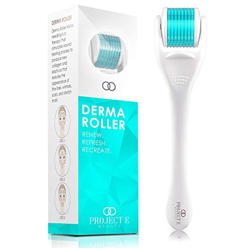 Derma Roller - 540 microagujas de titanio para el cuidado de la piel, 25 mm, 0,25 mm, kit de microneedling para maximizar el cuidado de la piel, uso doméstico, para hombres y mujeres