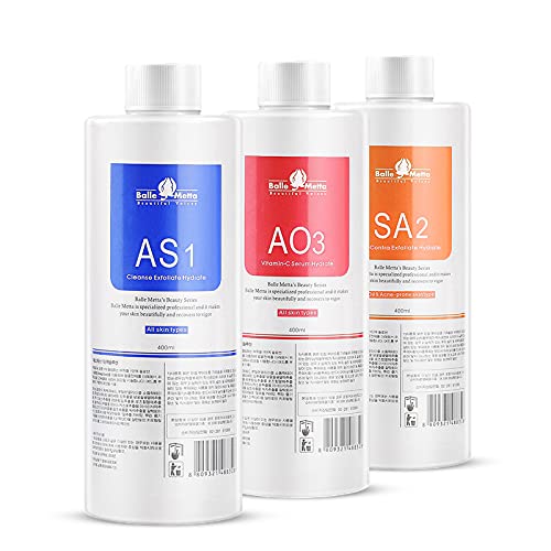Aqua Peeling Solution AS1 SA2 AO3 soluciones de suero líquido especial facial Cuidado de la piel Belleza Limpieza facial para Hydra Dermabrasion Facial Hydra Peel Machine Solution 400ml